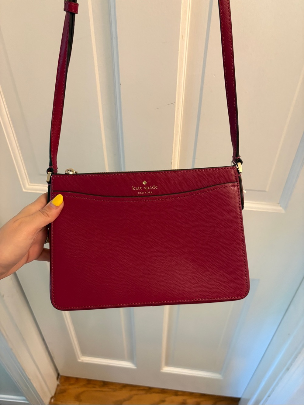 kate spade New York Merlot Saffiano Crossbody Bag